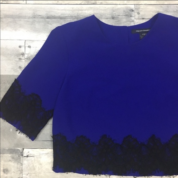 French Connection Tops - French Connection Linea Lace Crop Top